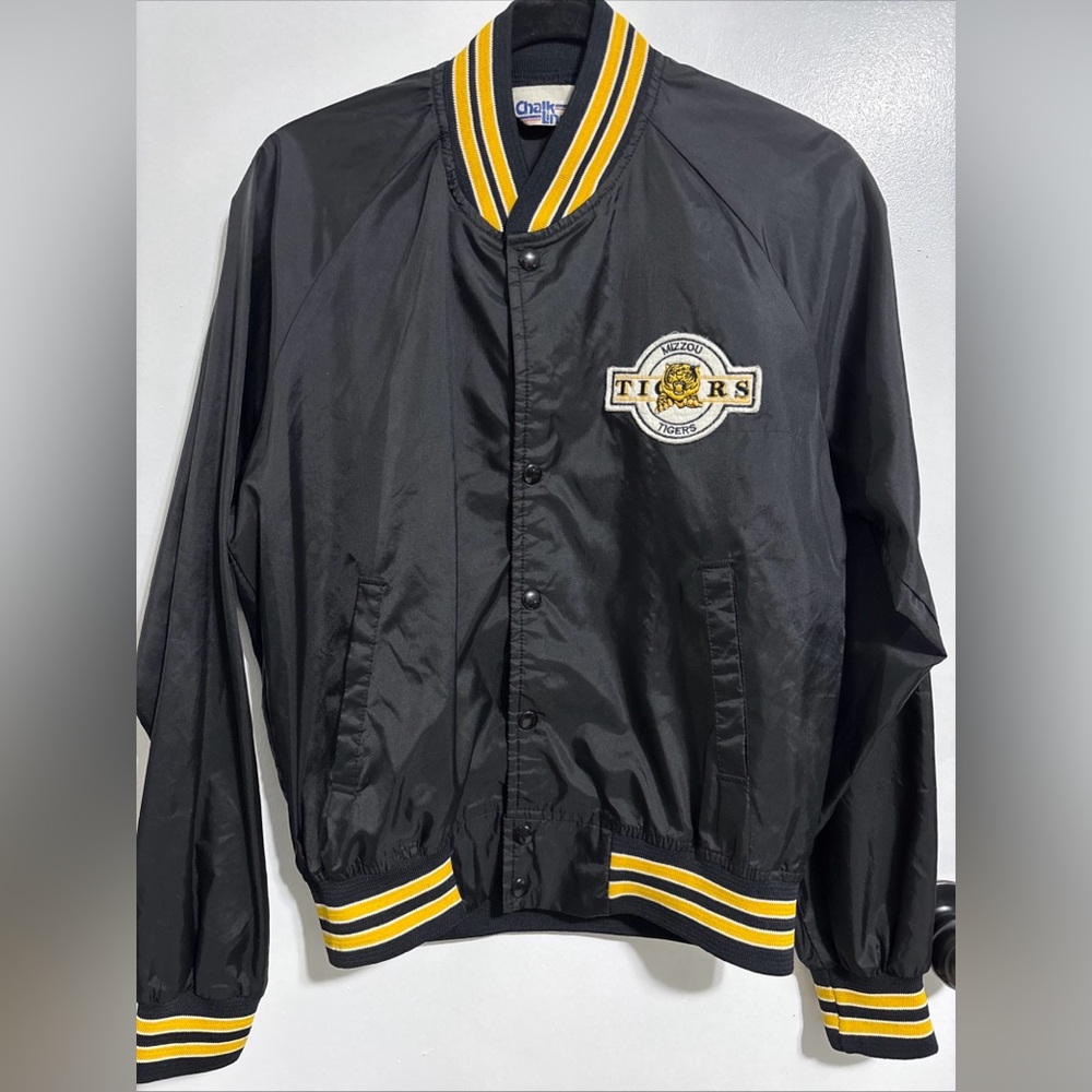 Chalk Line Vintage Missouri Mizzou Tigers Black and Yellow Varsity Jacket